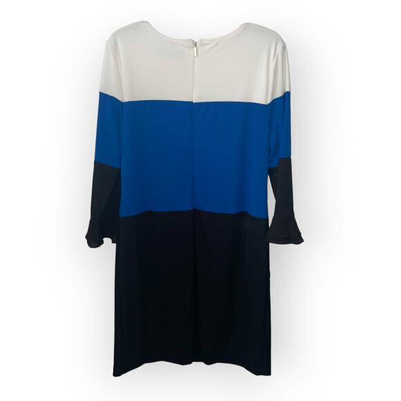 Karl Lagerfeld Sz 14 color block dress EUC - Picture 2 of 4